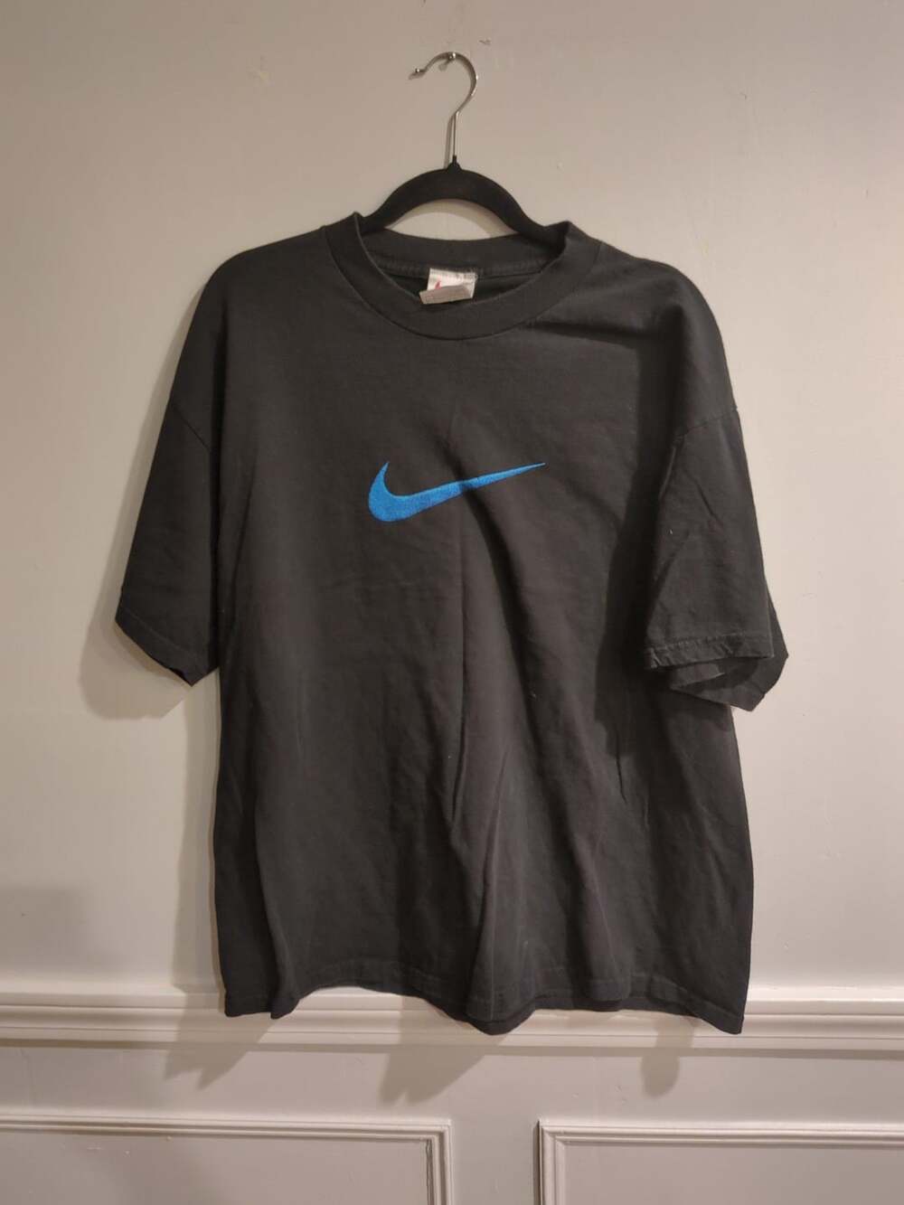 Vintage Y2K Nike Center Swoosh Black T-Shirt XL